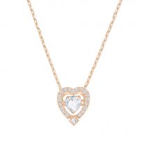 Swarovski Sparkling Dance Heart Necklace - Rose Gold