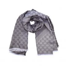 Gucci - Light Grey Silk & Wool Blend Scarf