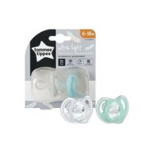 Tommee Tippee - Ultra Light Soothers 6-18mths Green (2pk)