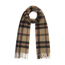 Hortons England - 100% Lambswool Checked Scarf - Black Check
