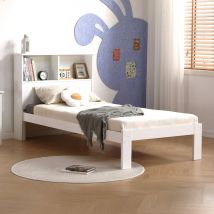 Easton - Single - Bookcase Bed - White - Wooden - 3ft - Happy Beds