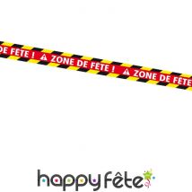Banderole Zone de fête style warning, 9m