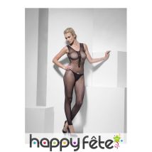 Combinaison de lingerie en résille noire sexy