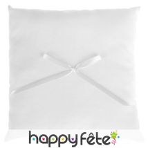 Coussin porte alliance blanc uni