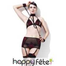 Ensemble lingerie sexy gorge et poignets