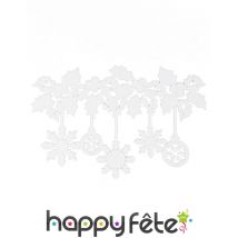Guirlande de Flocons blancs en feutrine adhésive