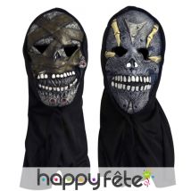 Masque complet monstre squelette cagoule