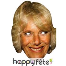 Masque de Camilla Parker Bowles en carton plat