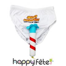 Slip Joyeux anniversaire avec fausse bougie, homme
