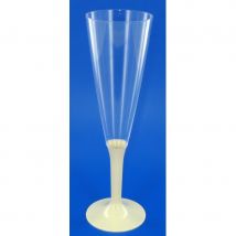 10 flutes à champagne ivoire (IVOIRE)