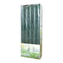 10 longues bougies vertes (VERT)
