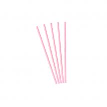 10 Pailles rose en carton