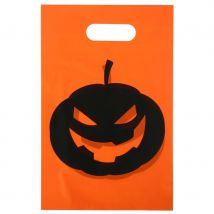 10 Sacs cadeaux Halloween imprimé citrouille