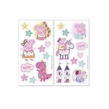 2 Feuilles comestibles Peppa Pig pour gâteau