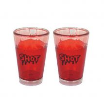 2 Verres shooter double paroi avec effet sang