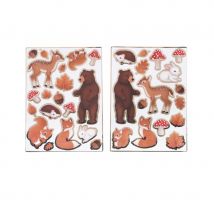 35 Stickers d'animaux des bois
