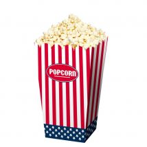 4 Boîtes à Pop-corn aux motifs des Etats Unis