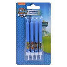 4 Bougies de Pat Patrouille pour gâteau, 9 cm