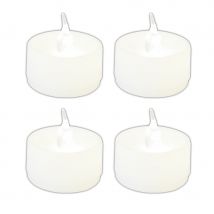 4 petites bougies led blanches