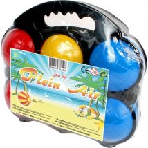6 boules de pétanque en plastique