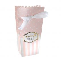 6 boites Mademoiselle Rose pour dragées (Mademoiselle Rose)