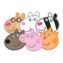 6 masques des personnages de Peppa pig