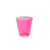 60 Verres shooter roses flash en plastique