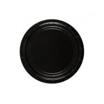 8 assiettes noires de 18cm en carton