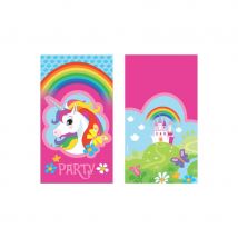 8 Invitations Licorne avec enveloppes