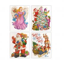 Autocollants colorés de Noël pour fenêtre