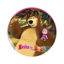 Assiette Masha et Michka de 20cm en mélamine (Assiette de 20cm)