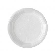 Assiettes plates blanches en plastique de 20cm (X100)