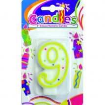 Bougie anniversaire chiffre 9 (chiffre 9)