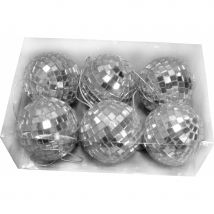 Boules à facettes argentées