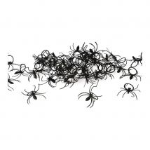 Bagues araignées noires en plastique