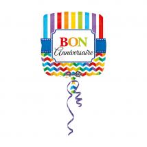 Ballon Bon anniversaire carré