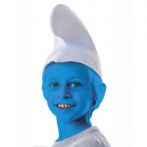 Bonnet blanc de schtroumpf pour enfant
