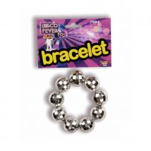Bracelet boules disco argentées