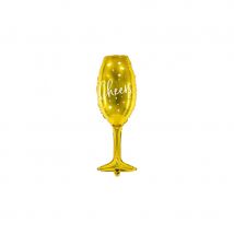 Ballon coupe cheers doré de 80 cm
