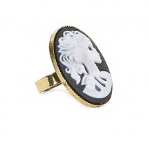 Bague camée gothique femme squelette