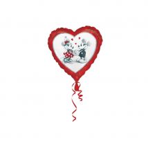 Ballon coeur Mickey et Minnie saint valentin, 43cm