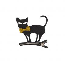 Barrette chat noir pour cheveux