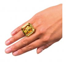 Bague Dollar dorée, en métal