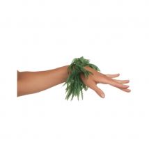 Bracelet de feuilles tropicales vertes en tissu