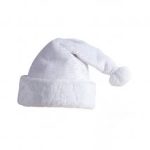 Bonnet de Noël blanc enfant, filaments argentés