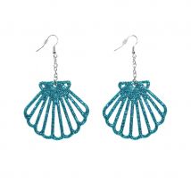 Boucles d'Oreilles bleues de sirène
