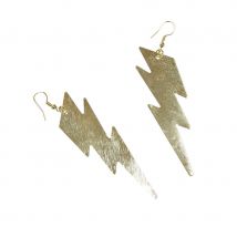 Boucles d'oreilles en forme d'éclair doré