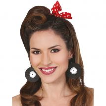 Boucles d'oreilles en forme de vinyles