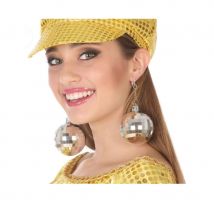 Boucles d'oreilles grosses boules à facettes