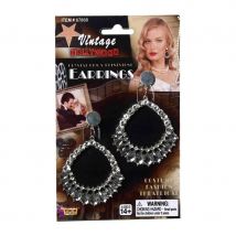 Boucles d'oreilles vintage, faux diamants